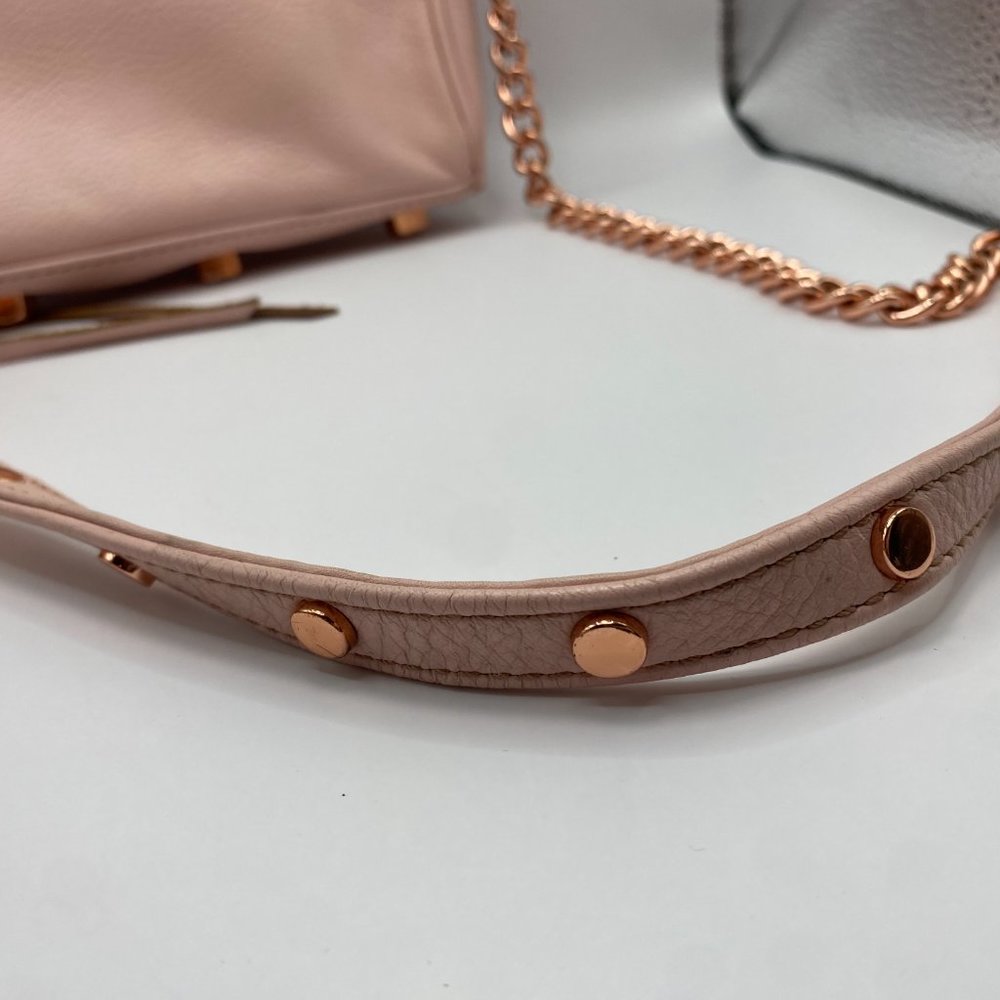 Rebecca Minkoff Mini Mac Crossbody Purse in Pink with Rose Gold Hardware - Picture 13 of 15